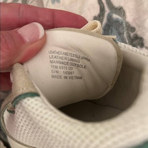 Tory Burch GOOD LUCK TRAINER Cream and Green Sneakers - Picture 5 of 5